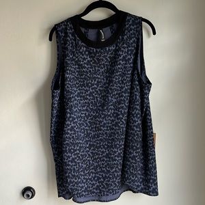 Athleta Zephyr refined tank in leopard print 1X